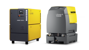 ケーザー・コンプレッサー社のオイルフリーレシプロコンプレッサー完全システム。