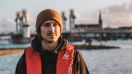 The Great Bubble Barrier社の共同創立者Philip Ehrhorn氏。