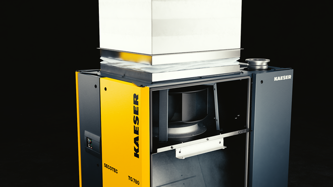 新しいSECOTEC冷凍式ドライヤーの主な革新技術は、そのラジアルファンです。