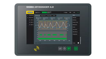 KAESER KOMPRESSORENのSIGMA AIR MANAGER 4.0マスターマシン・コントローラー。